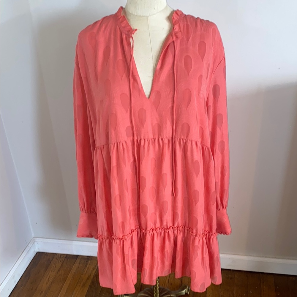 Elegant Coral Women's Dress